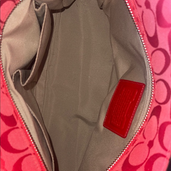 Coach Red Signature Shoulder Bag - Picture 10 of 11